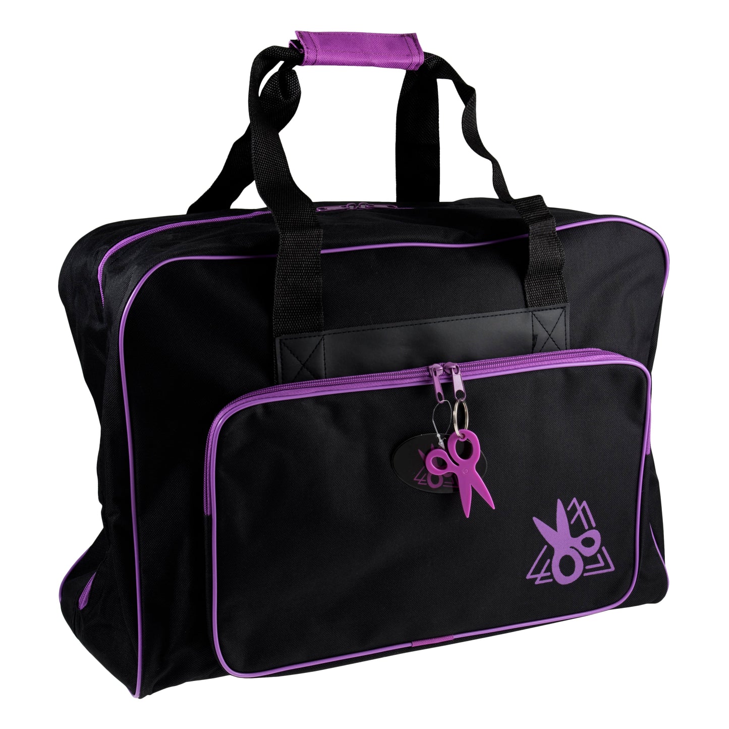 Black & Purple Water-Resistant Sewing Machine Bag