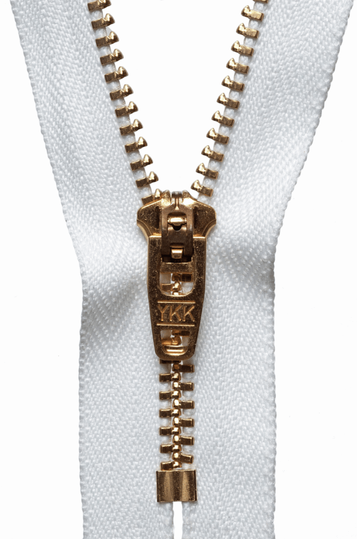 Jeans Brass Metal Closed End Nylon Zip