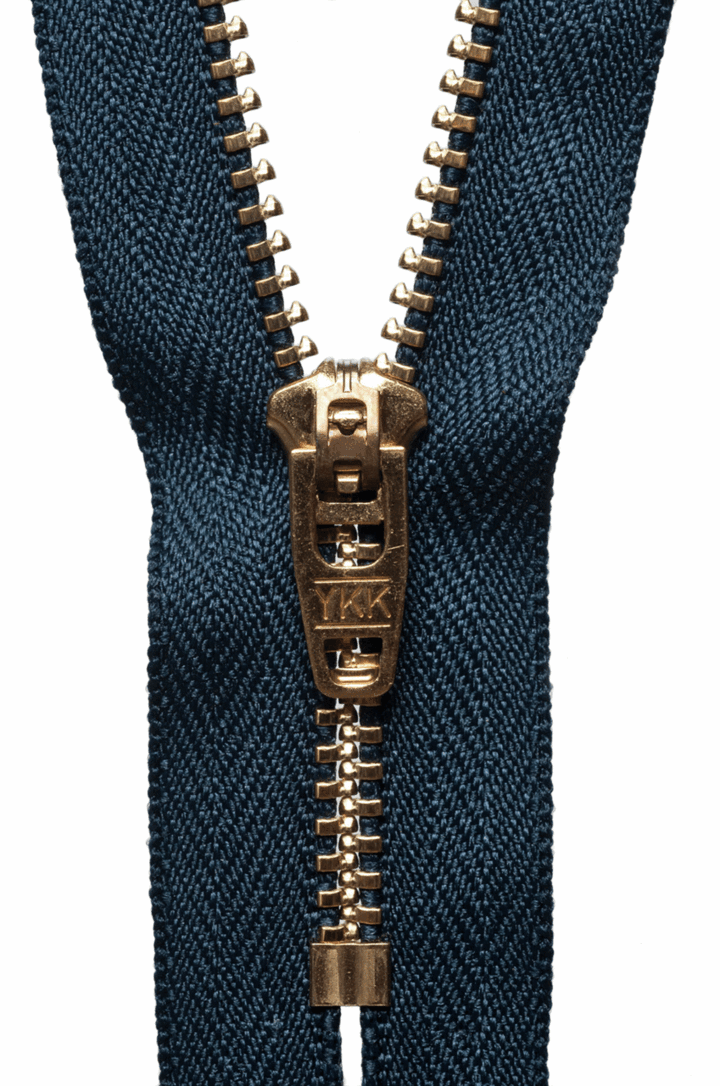 Jeans Brass Metal Closed End Nylon Zip