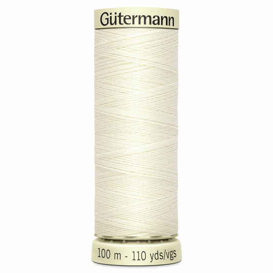 Gutermann Sew-All Thread 100m - Ivory (#001)