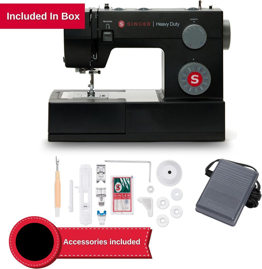Singer Heavy Duty 4432 Black Limited Edition Sewing Machine - Most popular Heavy Duty machine in 2025. Strong mechanical machine - New 2025 model.