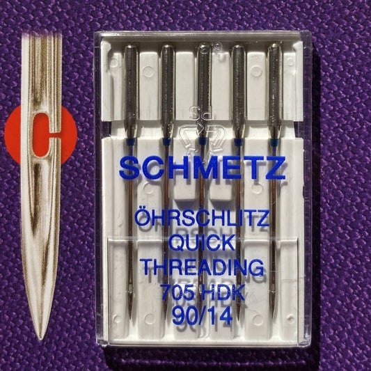5 Quick Threading Medium Needles for Singer