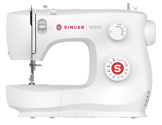 Singer M2605 Sewing Machine - Auto needle threader, stretch and overlock stitch patterns, we love this machine - New 2025 model