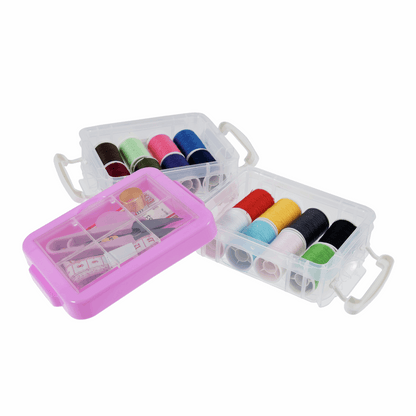 2 Tier Sewing Box Kit (includes 16 reels of thread)