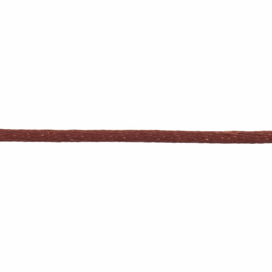 Trimits Brown Polyester Satin Cord - 50m x 2mm