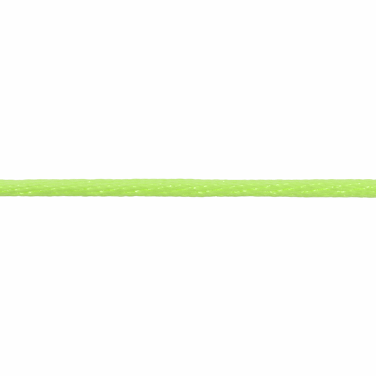 Trimits Fluro Green Polyester Satin Cord - 50m x 2mm